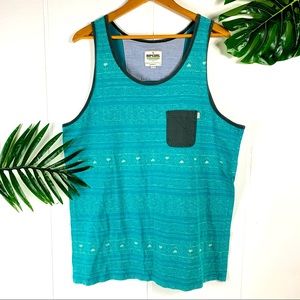RIP CURL Men’s Blue Patterned Tank Top